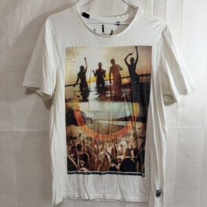 Jeans By Buffalo Mens Beach Festival Graphic Short Sleeve T-Short Medium